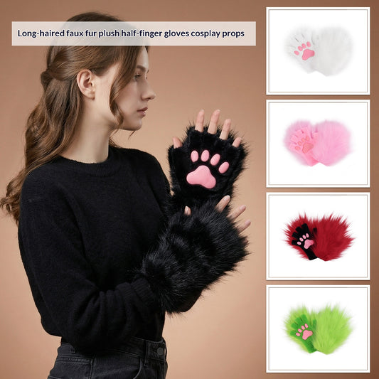 Halloween Long-plush Cat-claw Full-finger | Magic Stories