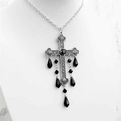 Large Cross Necklace Choke Gothic Pendant | Magic Stories