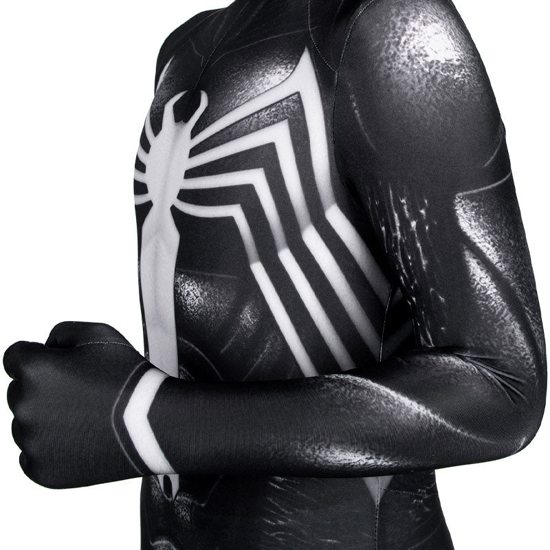 Spider-Man 2 Venom Black Suit Kids Cosplay Costume — scale reference