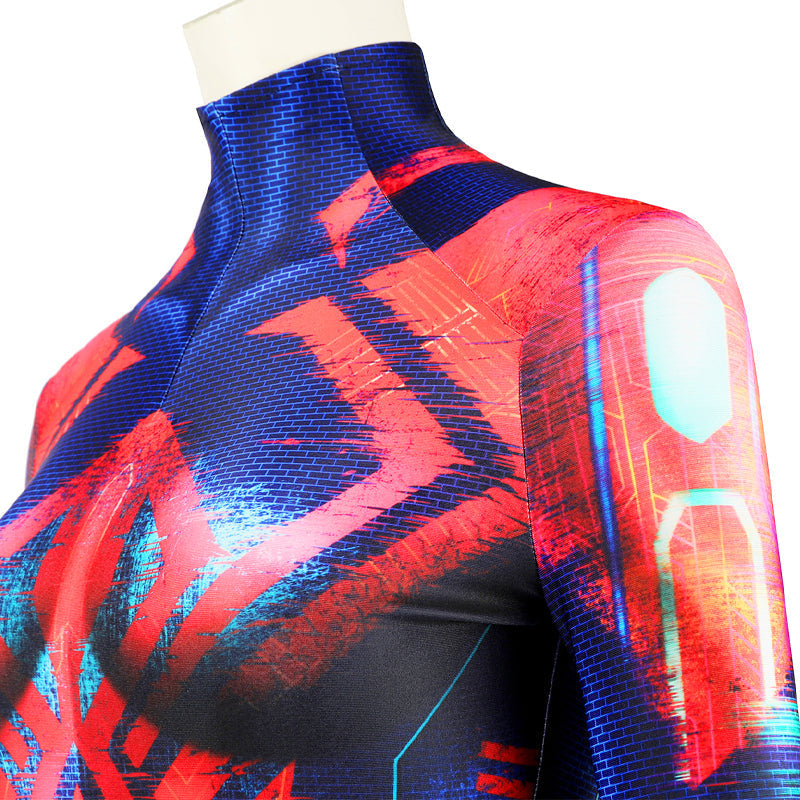 Spider-Man 2099 Miguel O'Hara Female Cosplay Costume — scale reference