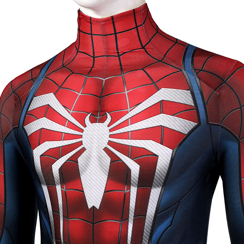 Spider-Man PS5 Peter Parker Jumpsuit Cosplay with Headgear — scale reference