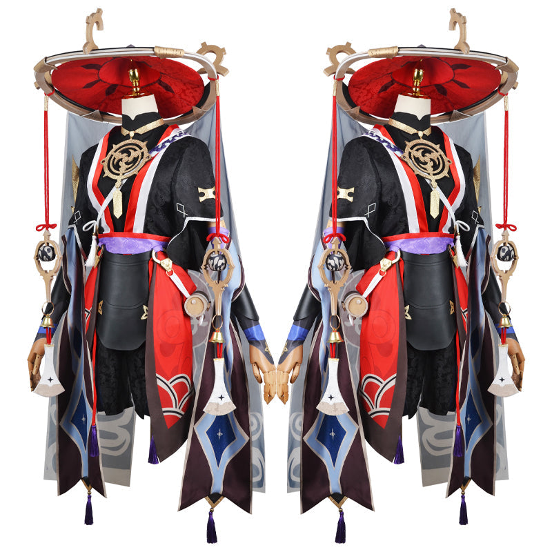 Genshin Impact Scaramouche Cosplay Costume — side view