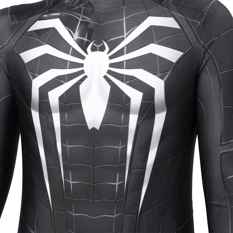 Spider-Man PS5 Miles Morales Symbiote Black Suit Kids Cosplay Costumes - Magic Stories