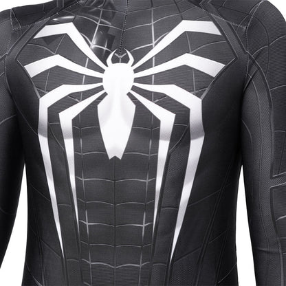 Spider-Man PS5 Miles Morales Symbiote Black Suit Kids Cosplay Costumes