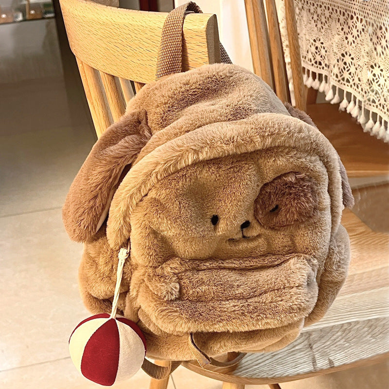 Cartoon Plush Puppy Backpack | Magic Stories