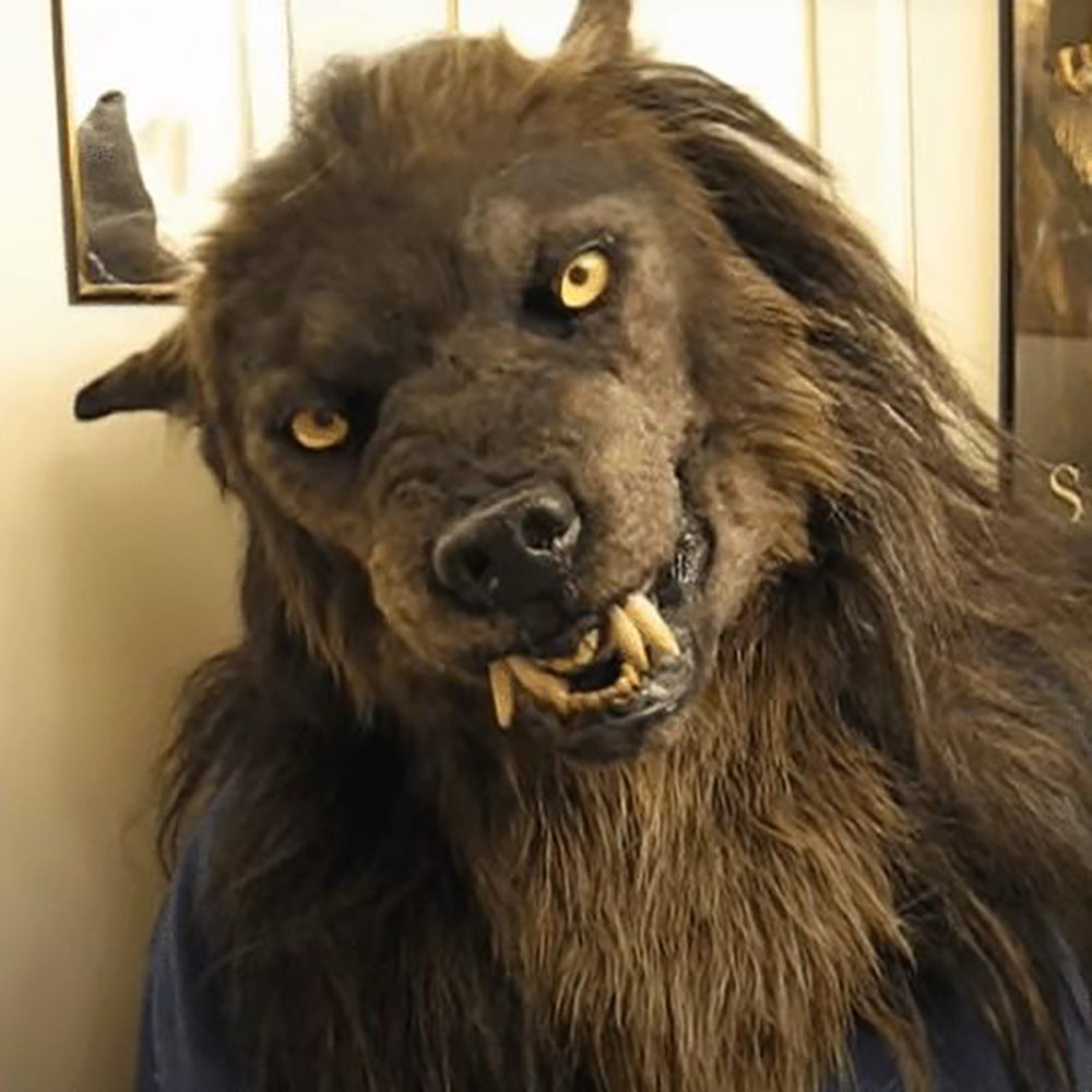 Latex Simulation Wolf Head Mask Headgear | Magic Stories
