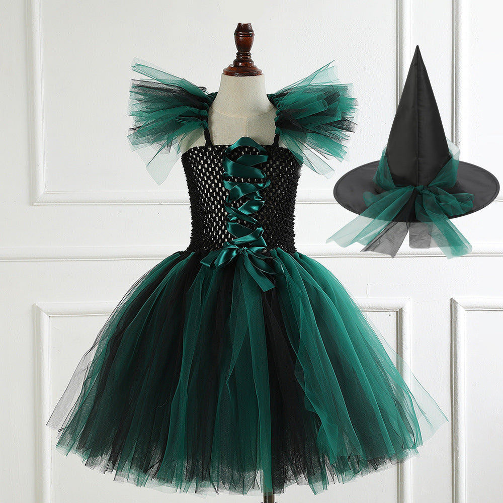 Halloween Girls' Clothing Pettiskirt Cosplay Performance Skirt Suit