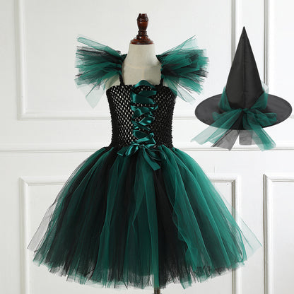 Halloween Girls' Clothing Pettiskirt Cosplay Performance Skirt Suit