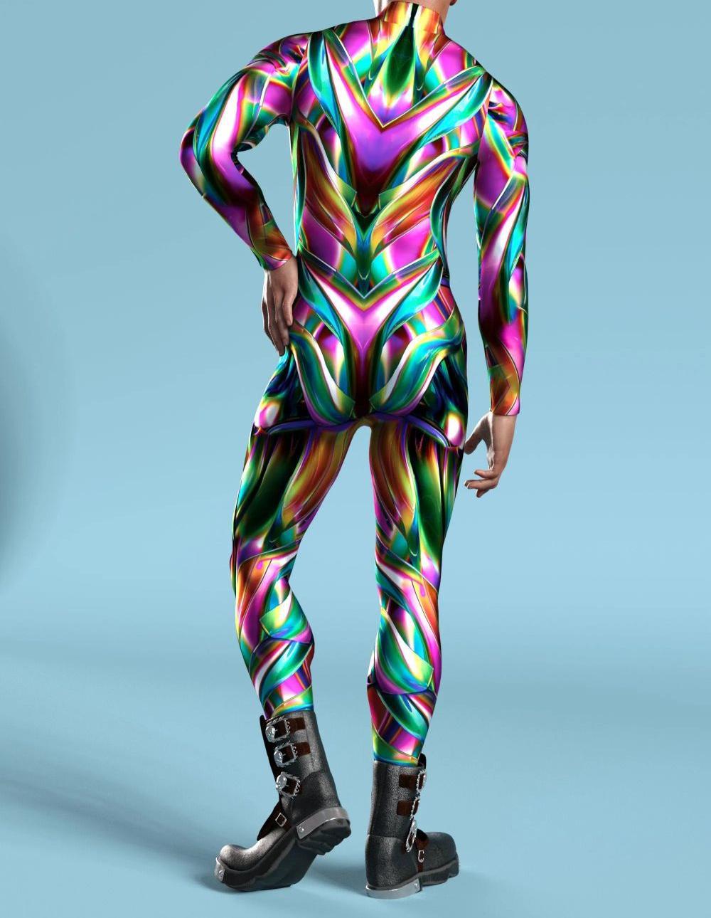 Million Holy Festival New Tights Printed Performance Costume — side view