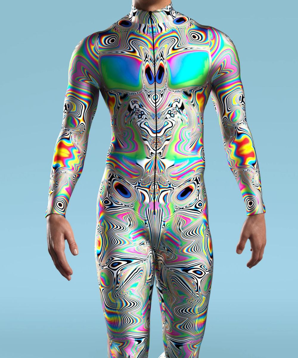 3D Digital Printed Cosplay One-piece Costume — Designs VV017, VV018, VV023 & More — back view