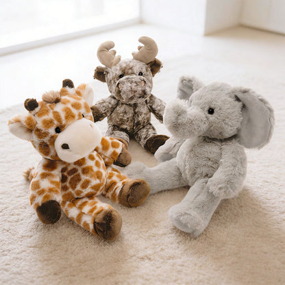 Long-legged Seated Giraffe Plush Toy, Red | Magic Stories