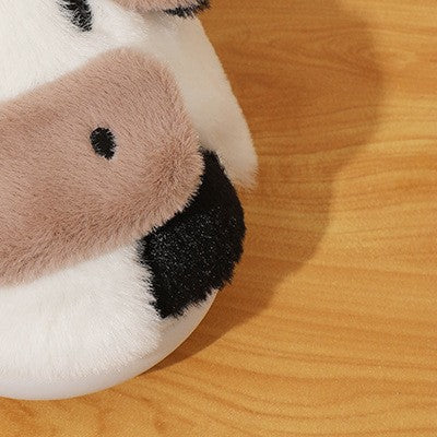 Cow Cotton Slippers Winter Plush Household — side view