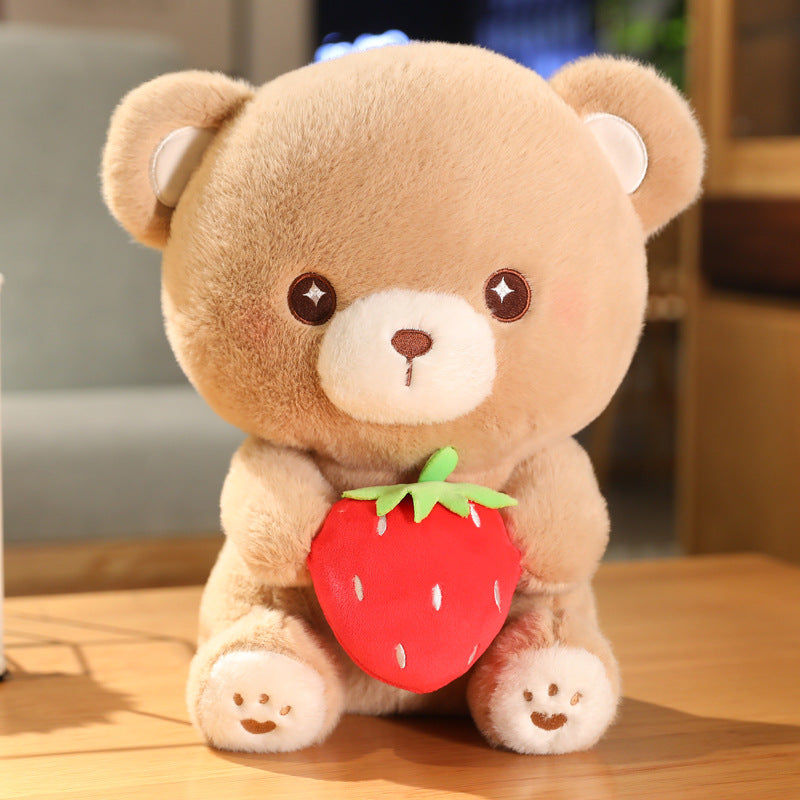 Strawberry Bear Plush Toy Doll — side view