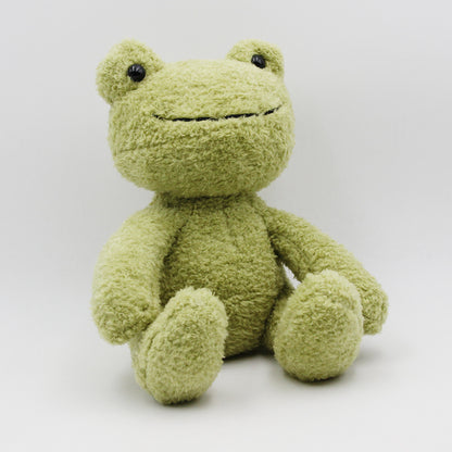 Green Cute Little Frog Plush Toy Ragdoll Girl Lonely Frog Doll Doll — side view