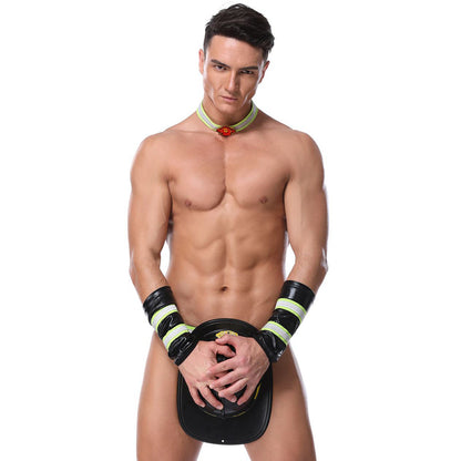Men's Halloween Cosplay Fireman Costume — side view