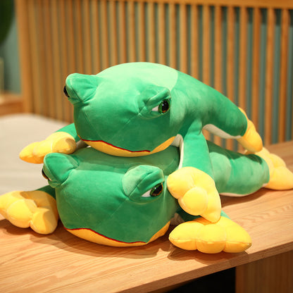 Simulation Frog Plush Toy Sleeping Rag Doll — back view