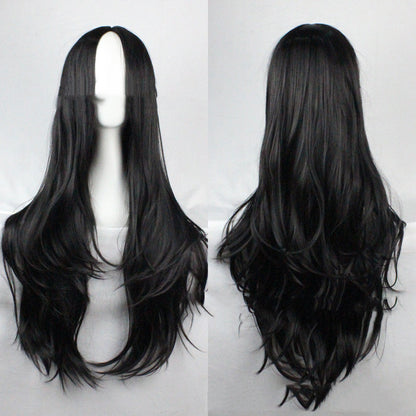 Color Wig Hand-rolled Multicolor Cosplay Center Point — side view