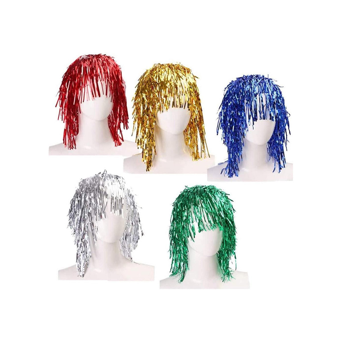Cosplay Rain Silk Disco Masquerade Wig — detail