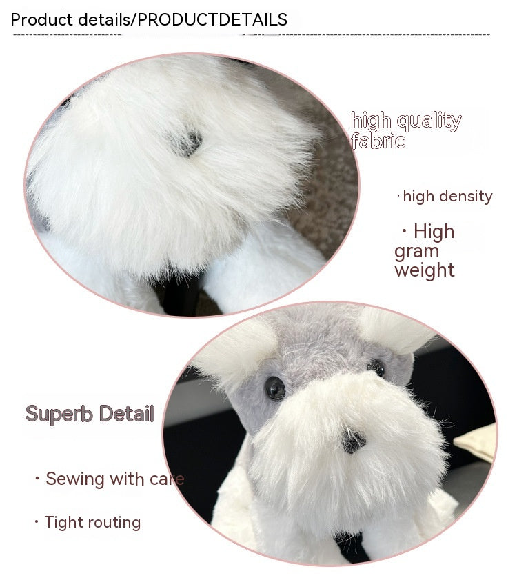 Cute Schnauzer Plush Toy Dog Doll | Magic Stories