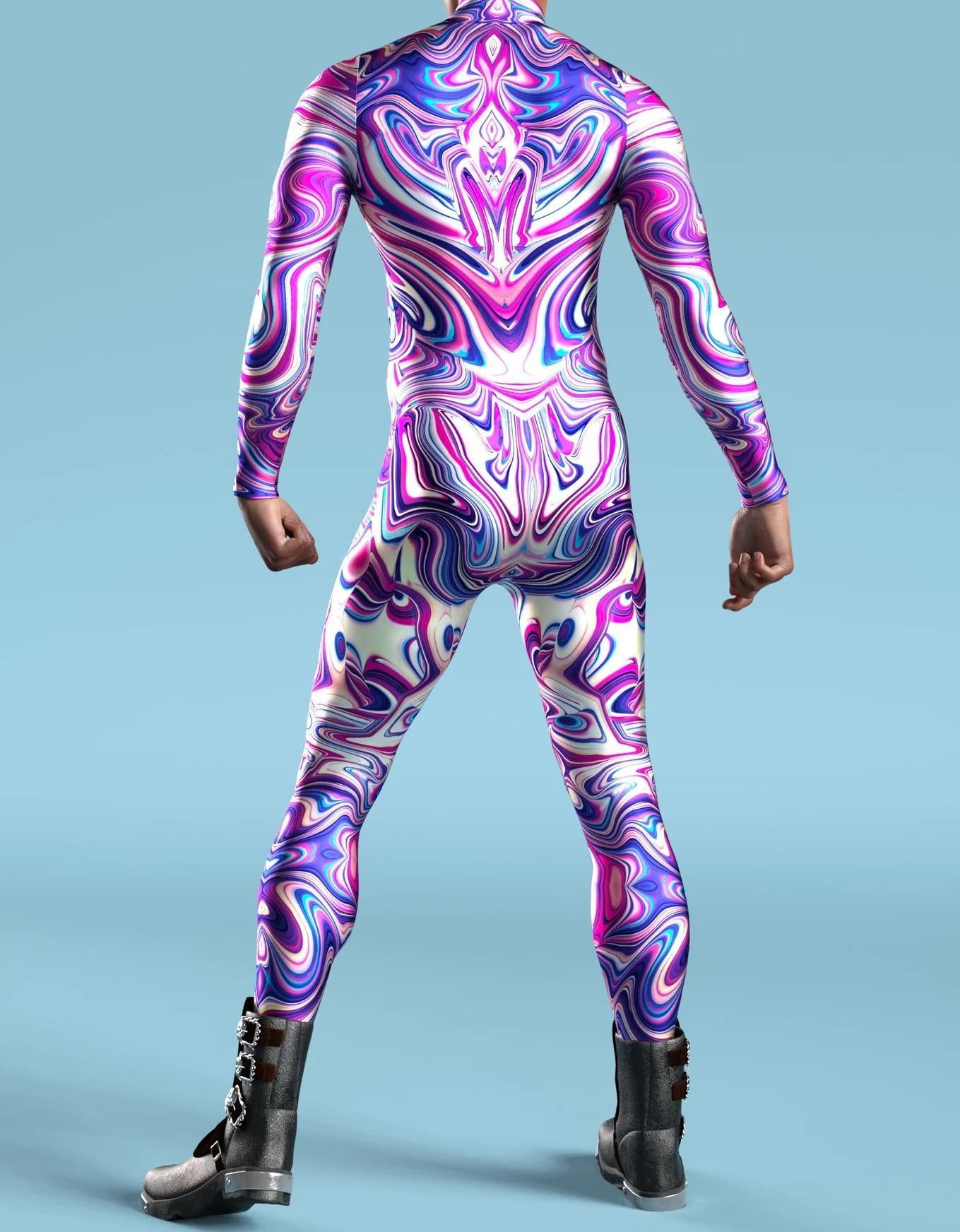 Men's Cosplay One-piece Play Costume — back view