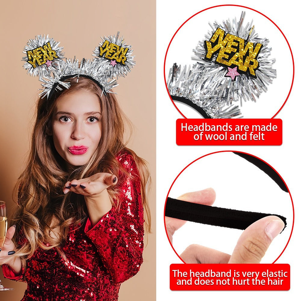 Happy New Year Headband Party Headband — back view
