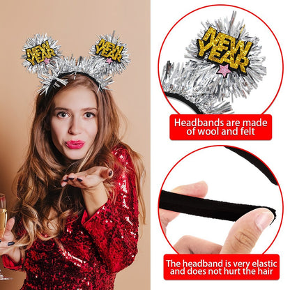 Happy New Year Headband Party Headband — back view