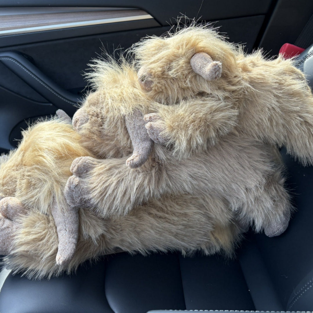 Highland Cow Pocket Plush Toy — back view