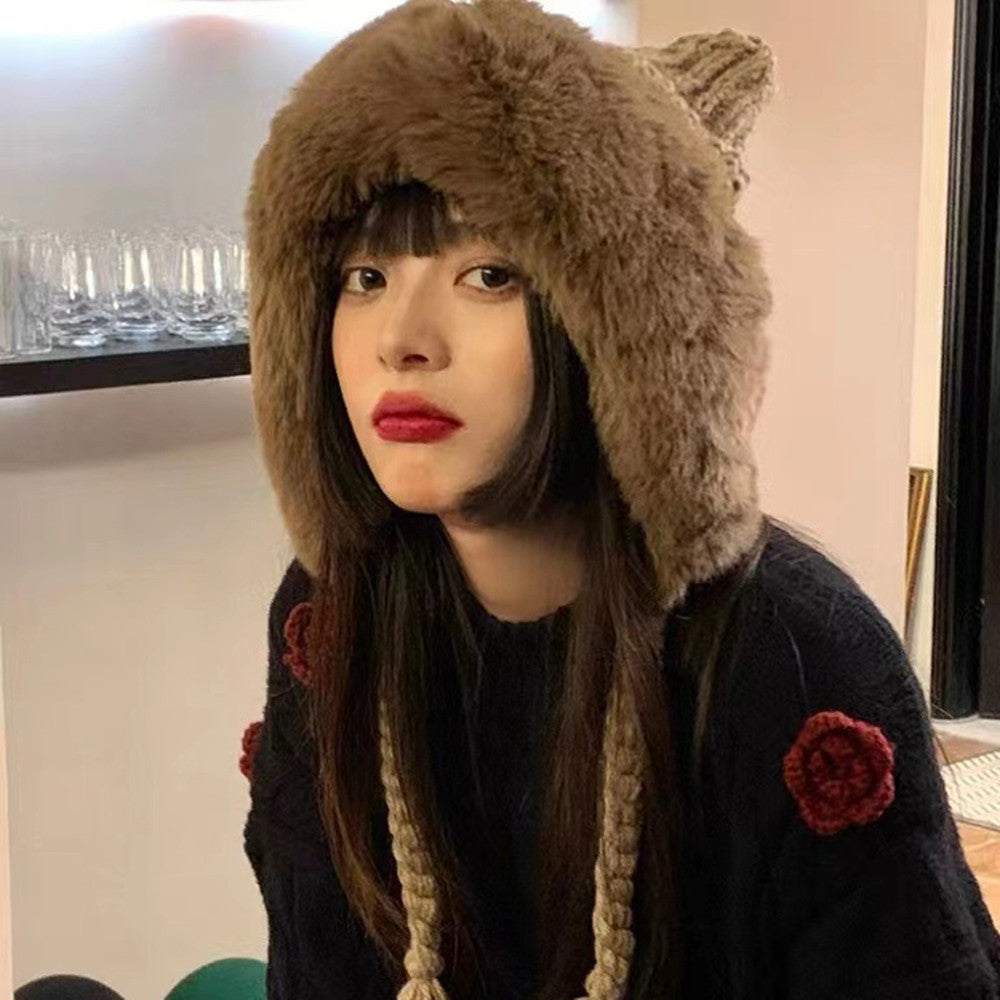Cute Cat Ears Plush Knitted Hat | Magic Stories