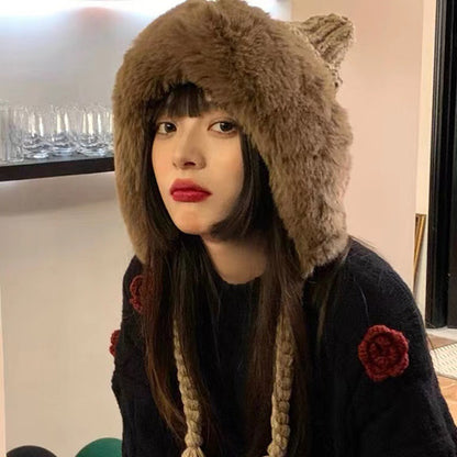 Cute Cat Ears Plush Knitted Hat | Magic Stories