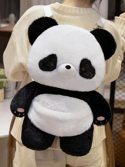 Girl Cute Plush Doll Backpack — back view