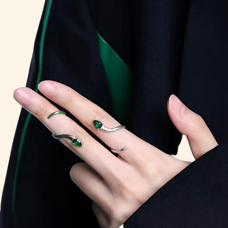 Slytherin Green Snake Ring