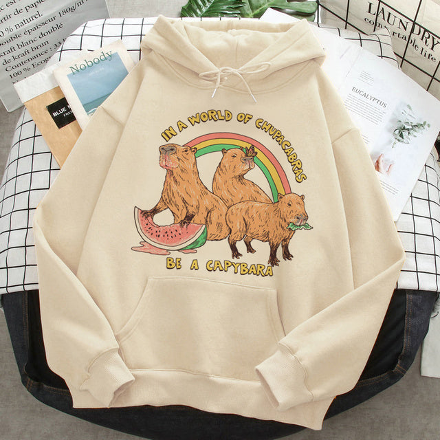Women's Hip-hop Anime Harajuku Hoodie Sweater — back view