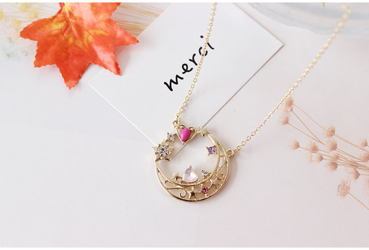 Warrior Moon Hare Sailor Moon Love Moon Necklace — side view