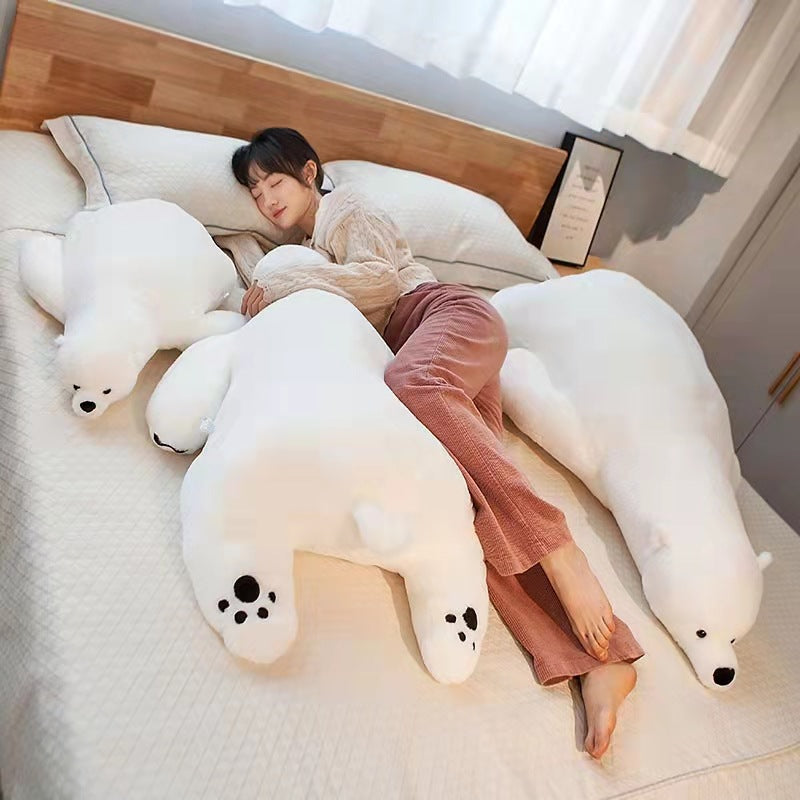 Polar Bear Plush Toy Sleeps With Pillow | Magic Stories