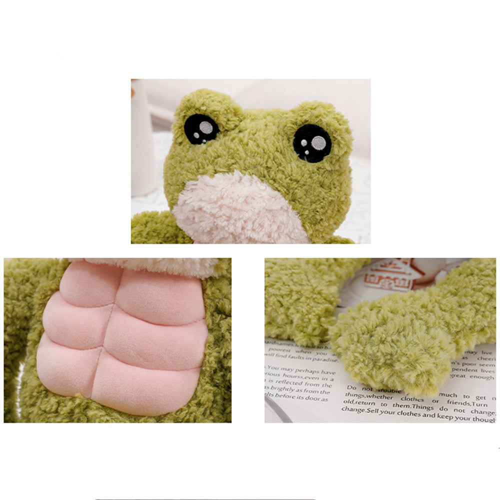 Hairy Muscle Frog Plush Toy Simulation Doll For Children — scale reference