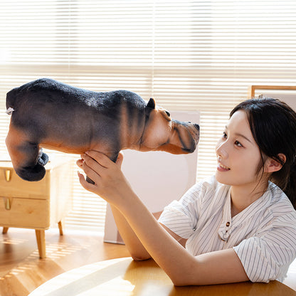 Cute Animal Realistic Hippo Plush Toy Doll | Magic Stories