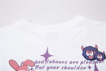 Men's Cartoon Anime Print Long Sleeve T-shirt — back view