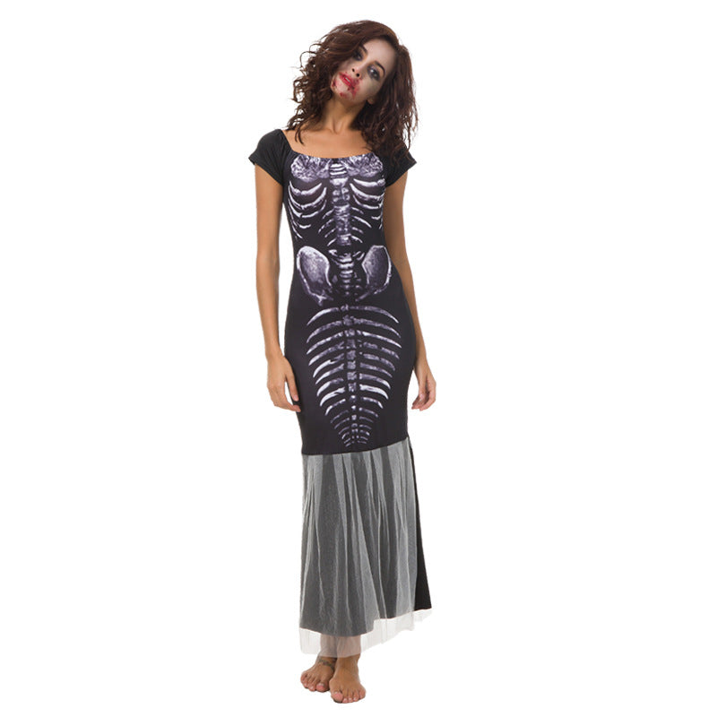 Halloween White Yarn Fishtail Skirt Women's | Magic Stories