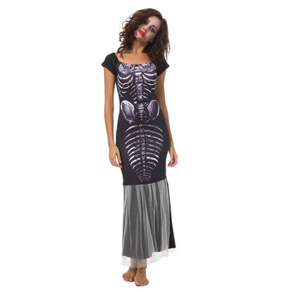 Halloween White Yarn Fishtail Skirt Women's | Magic Stories