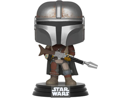 Star Wars Funko Pop Duo — Mandalorian Mando + Holiday Stormtrooper — back view