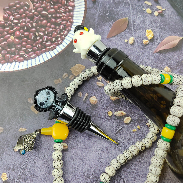 Halloween Resin Wine Bottle Stopper — detail