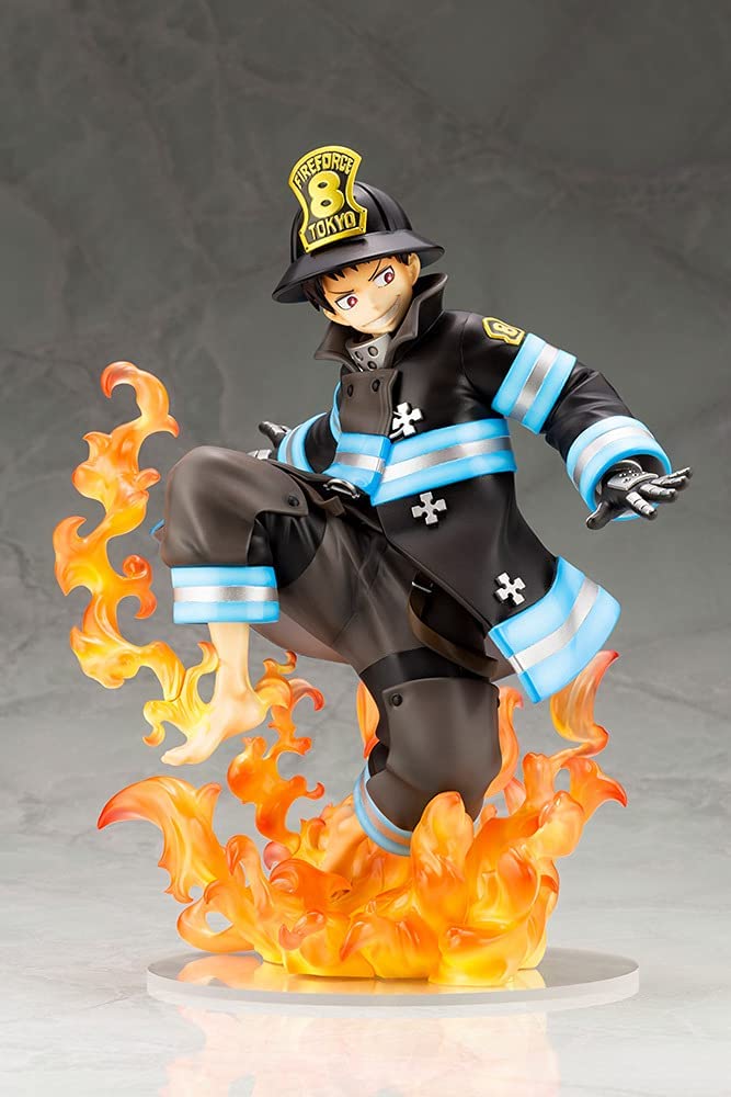 Fire Force Figure 3-Pack — Arthur Boyle, Shinra Kusakabe & Iris — back view