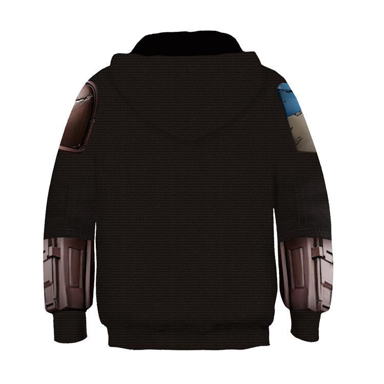 The Mandalorian Anime Children's Sweatshirt Pullover Sweatshirt — scale reference