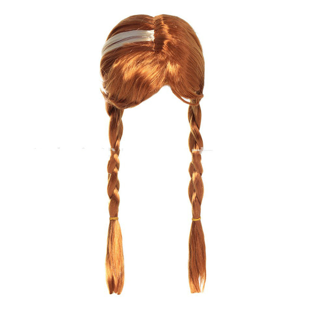 Princess Headdress Silver For Children Brown Cosplay Wig Props — packaging