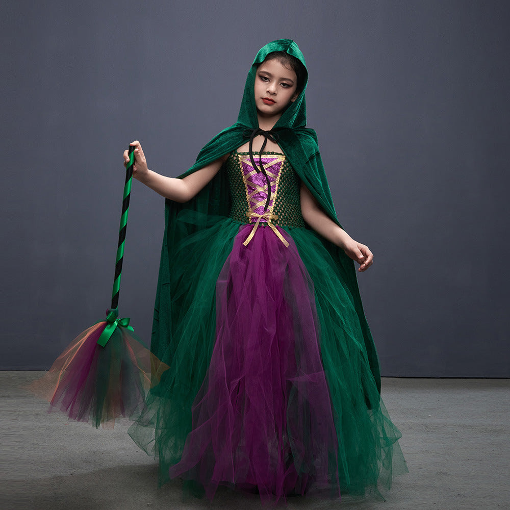 Halloween Costume Witch Children Dress Cloak | Magic Stories