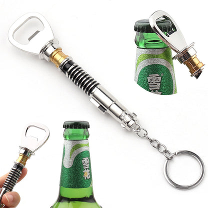 Star Wars Everyday Carry 3-Pack — Black Warrior Figure, Keychain Bottle Opener & Spacecraft Keyring — back view