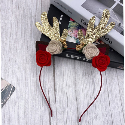 Antlers headband party party prom headband — side view