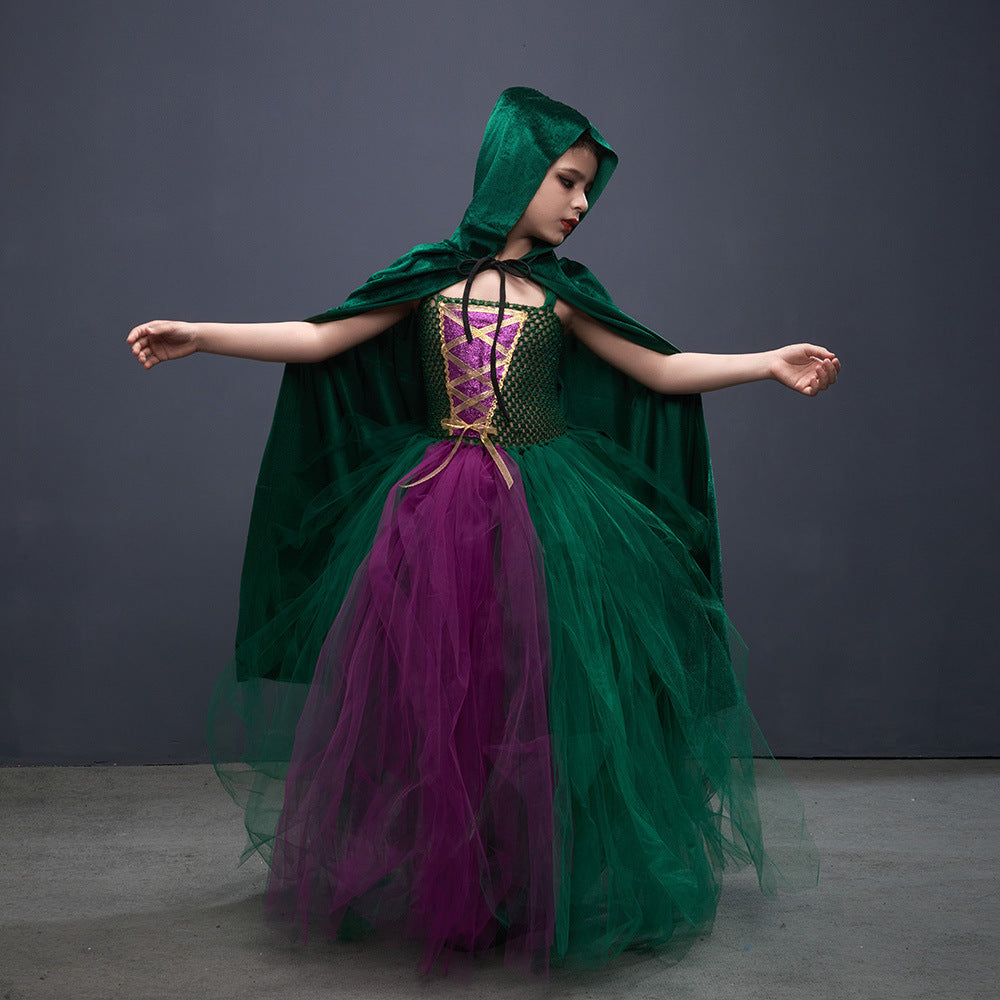 Halloween Costume Witch Children Dress Cloak | Magic Stories
