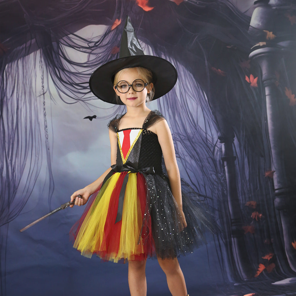 Halloween Cosplay Girls Carnival Party Witch Cosplay Pettiskirt — in use