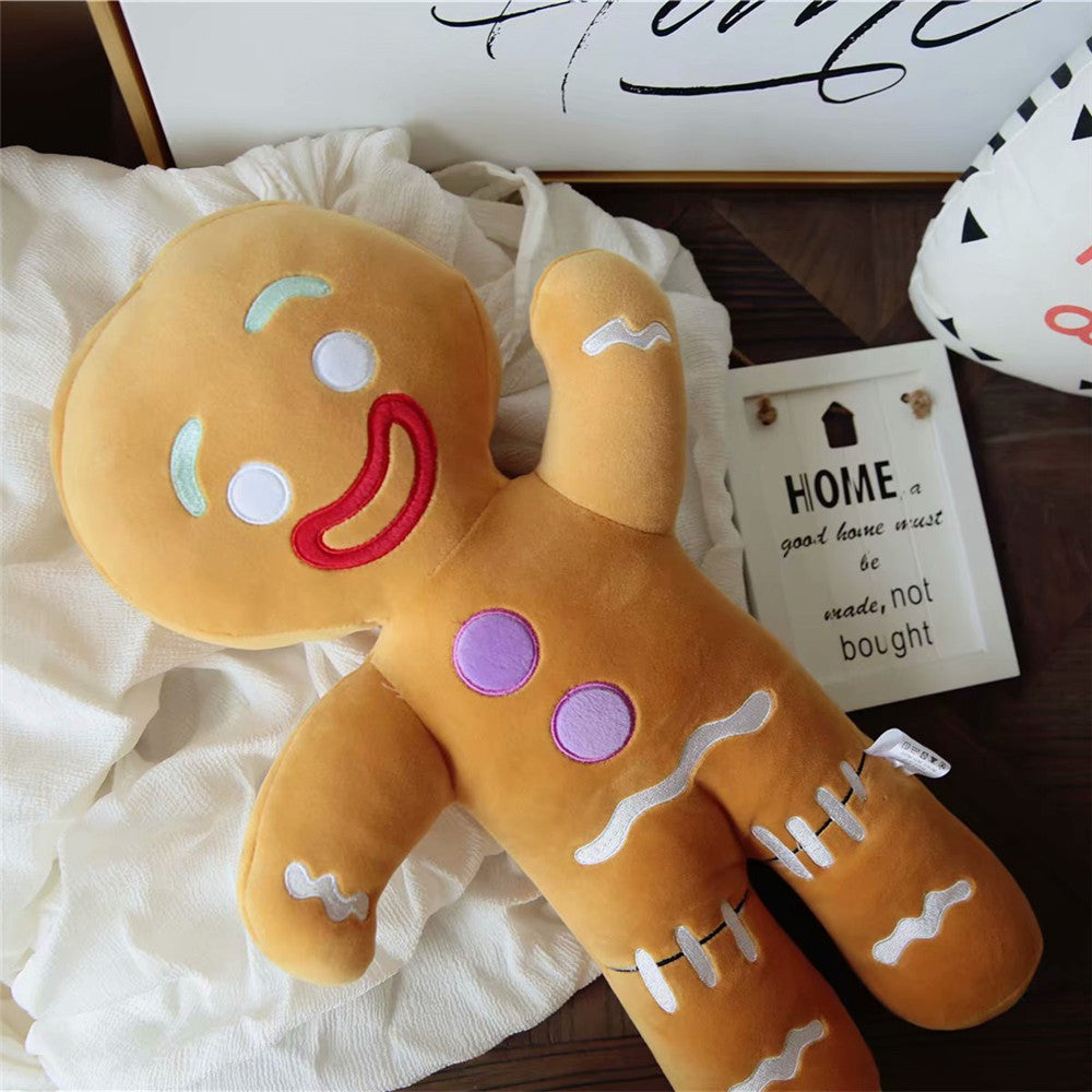 Cartoon anime cookie man plush toy — side view